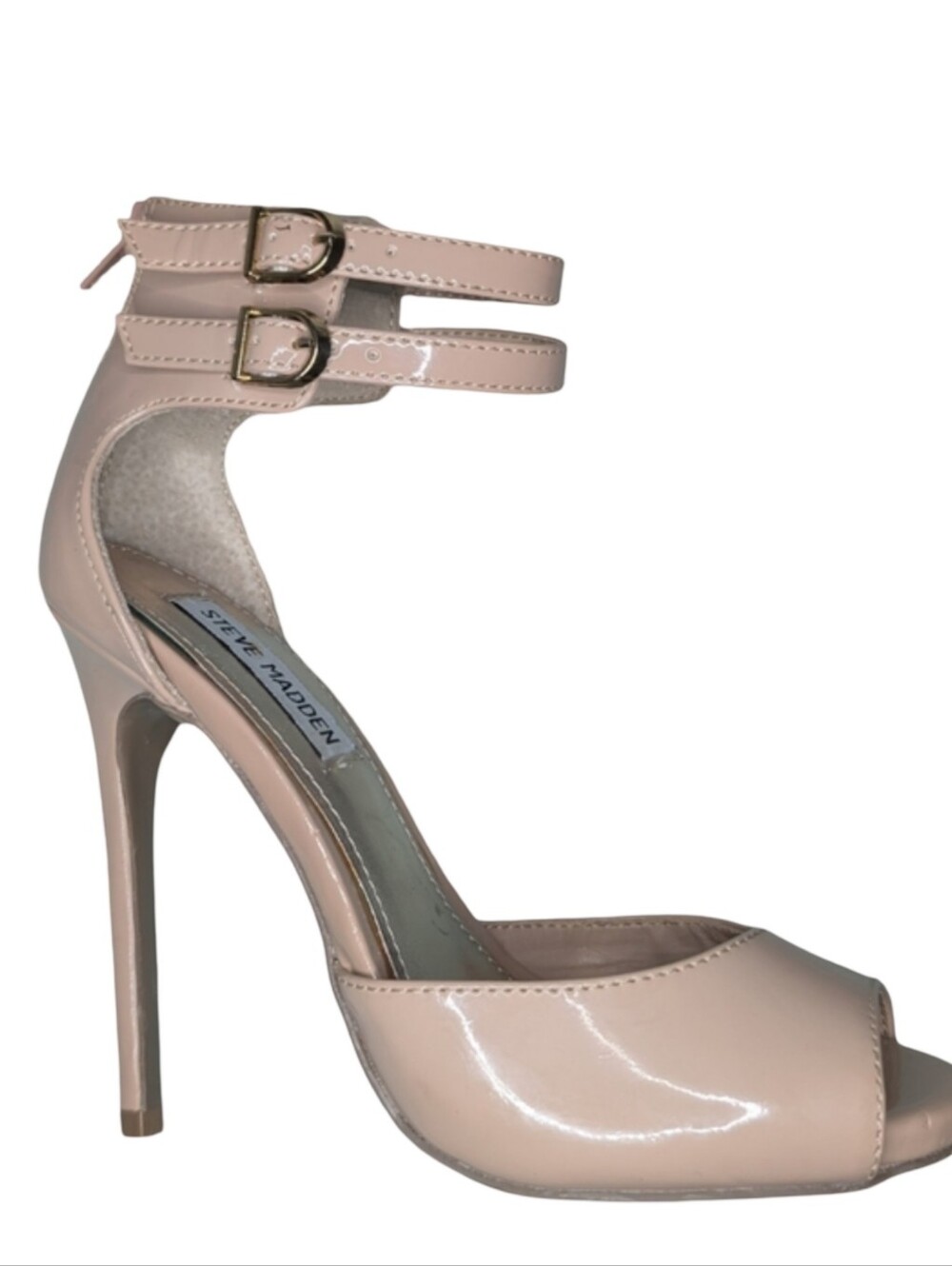Steve Madden Marli Beige Ankle Strap Heels Size 6.5